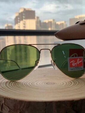 Ray-Ban 3025 Green Aviator Sunglasses 58mm